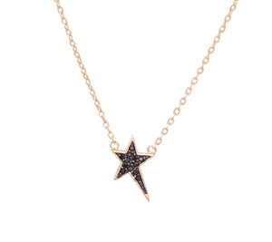 Mini Lucky Star Necklace - Gold/Black