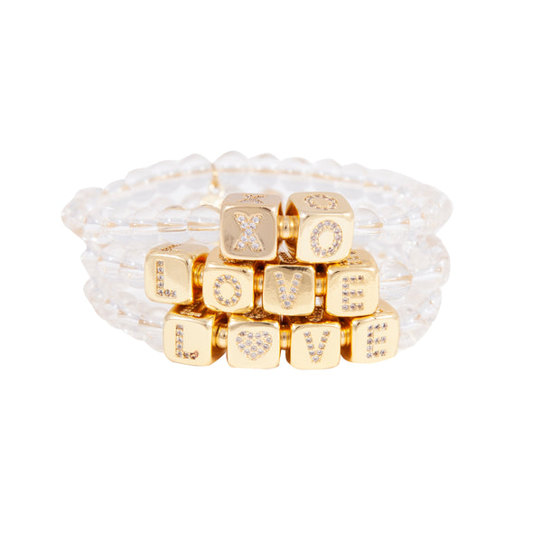 Glossy CZ ID Bracelet