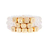 Glossy CZ ID Bracelet